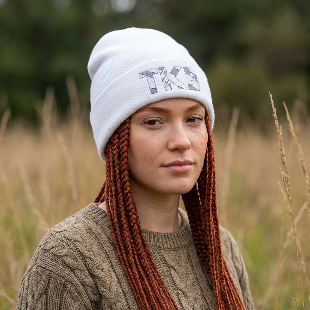 'TKB' Camo-logo Cuffed Beanie